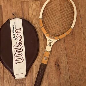 Wilson Tennis Racket with Brown and White Cover